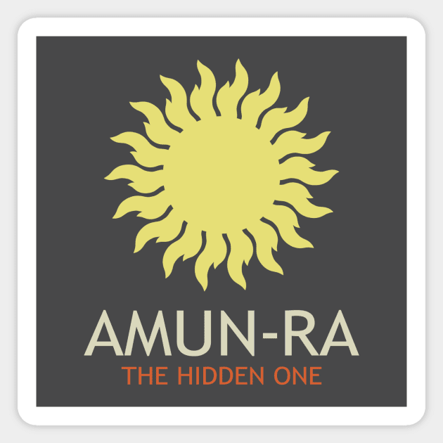 Amun-Ra Ancient Egyptian God The Hidden One Sun Symbol Sticker by AgemaApparel